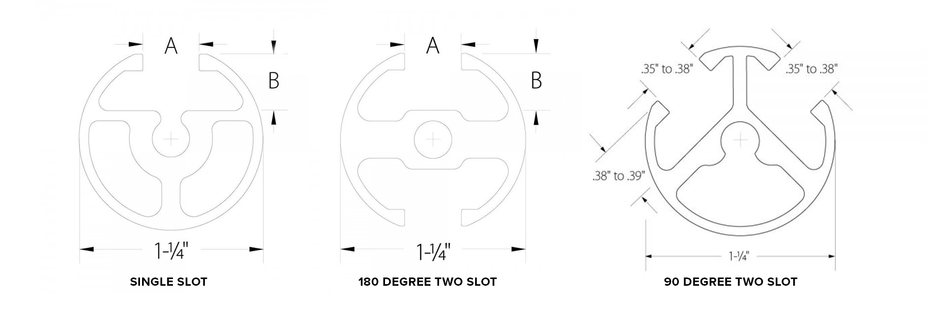 Structurelite round profile line drawings